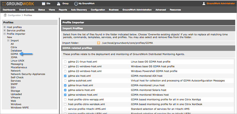 Import GDMA host profiles